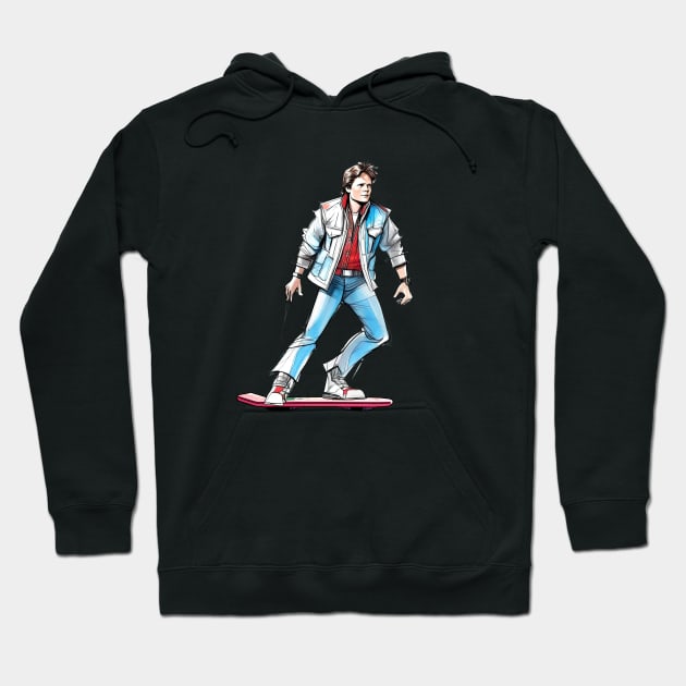 Marty McFly Part 2 Hoodie by Buff Geeks Art